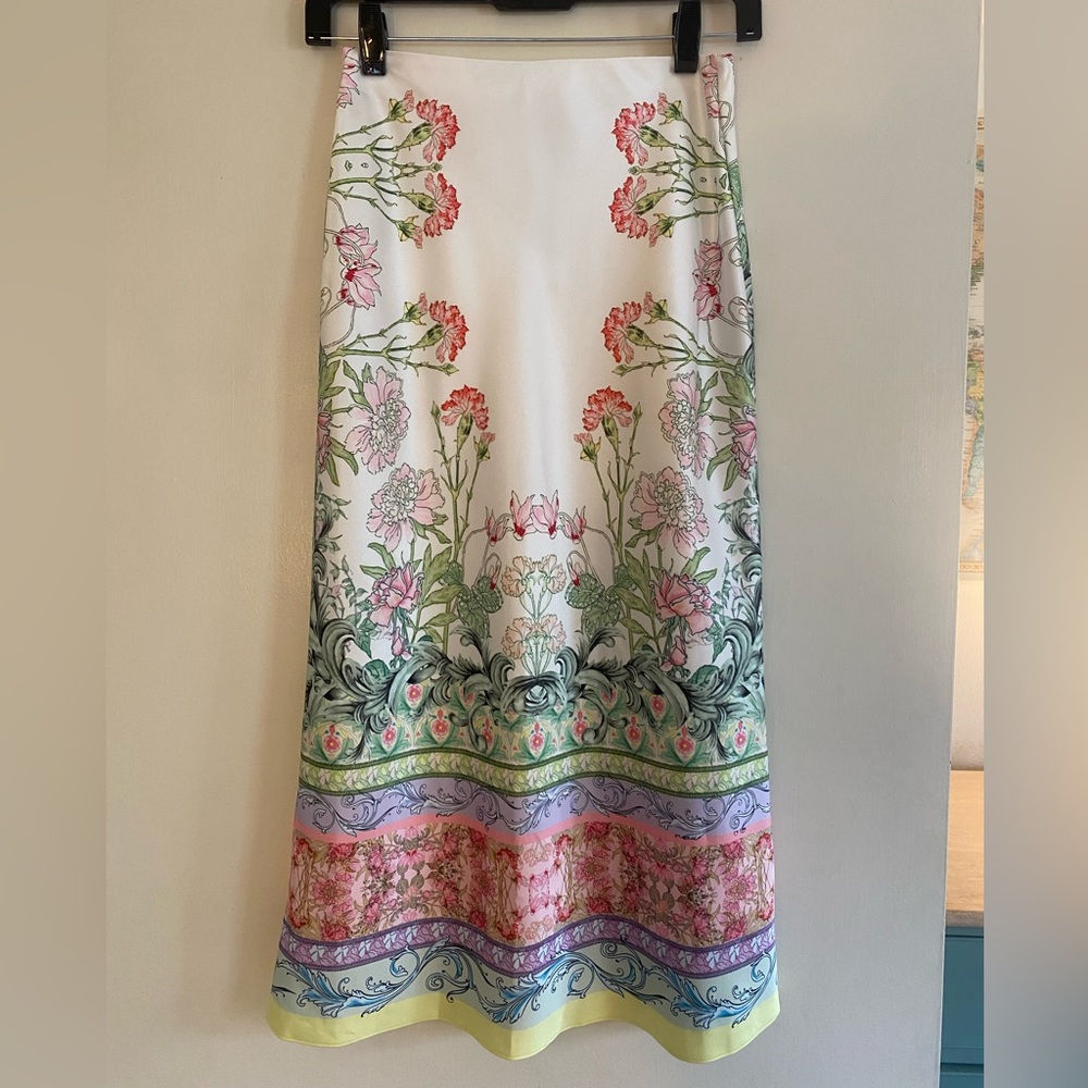 Alice+Olivia Floral Midi Skirt